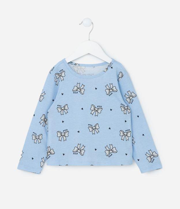 Blusa Infantil com Estampa de Lacinhos - Tam 1 a 6 Anos - 1