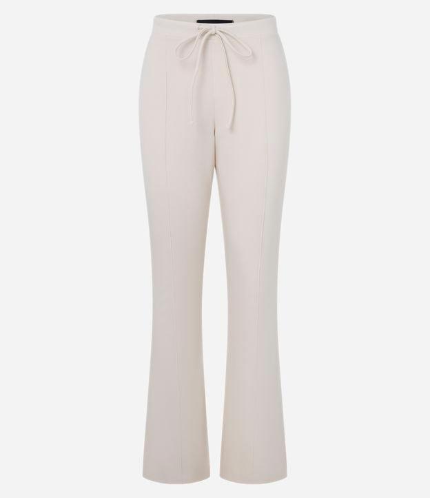 Calça Flare Alfaiataria em Viscose com Amarração - 1