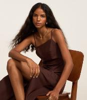 Vestido Longo em Viscose e Linho com Decote Assimétrico e Fenda Lateral - 2