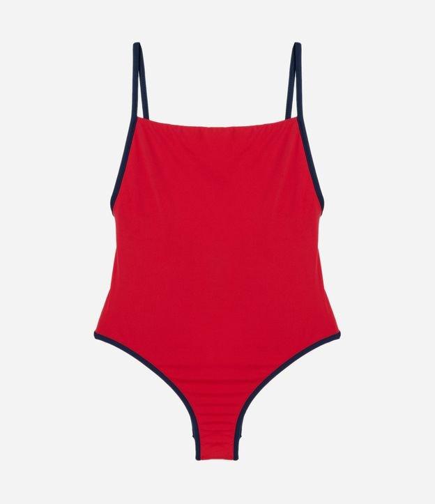 Maiô de Alcinha em Microfibra com Viés Contrastante - 1