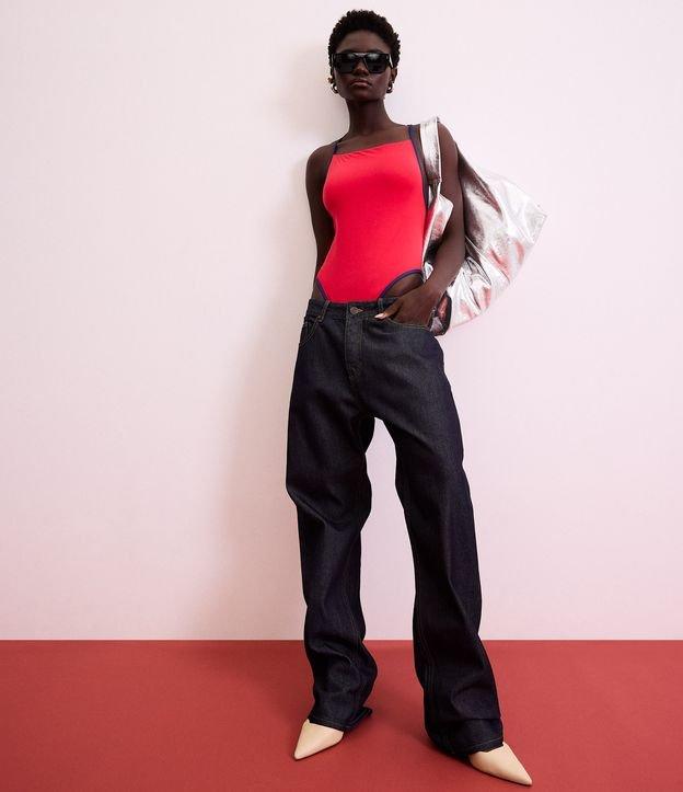 Maiô de Alcinha em Microfibra com Viés Contrastante - 3