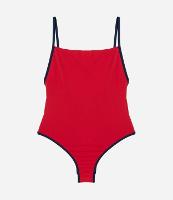 Maiô de Alcinha em Microfibra com Viés Contrastante - 1