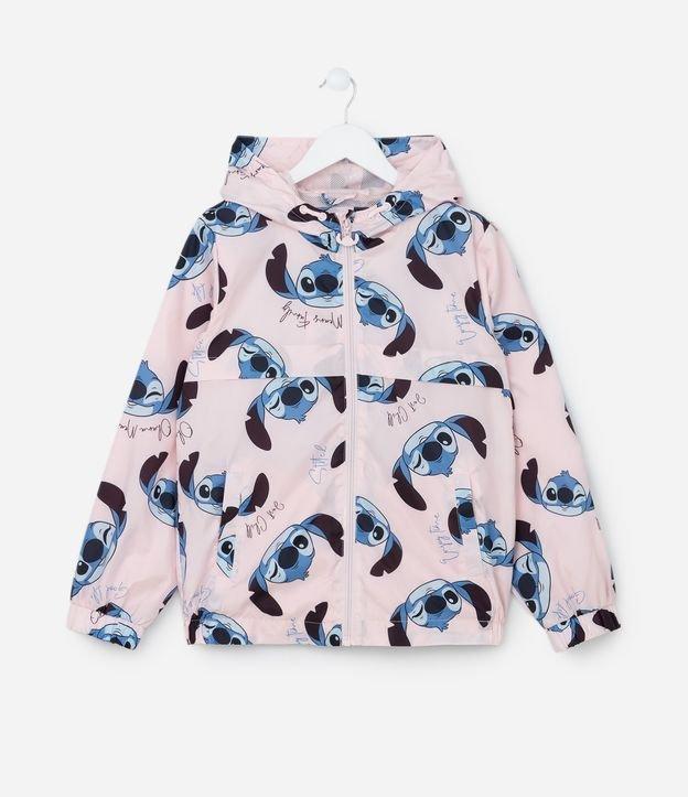 Jaqueta Corta-Vento Infantil com Estampa do Stitch - Tam 5 a 14 Anos - 1