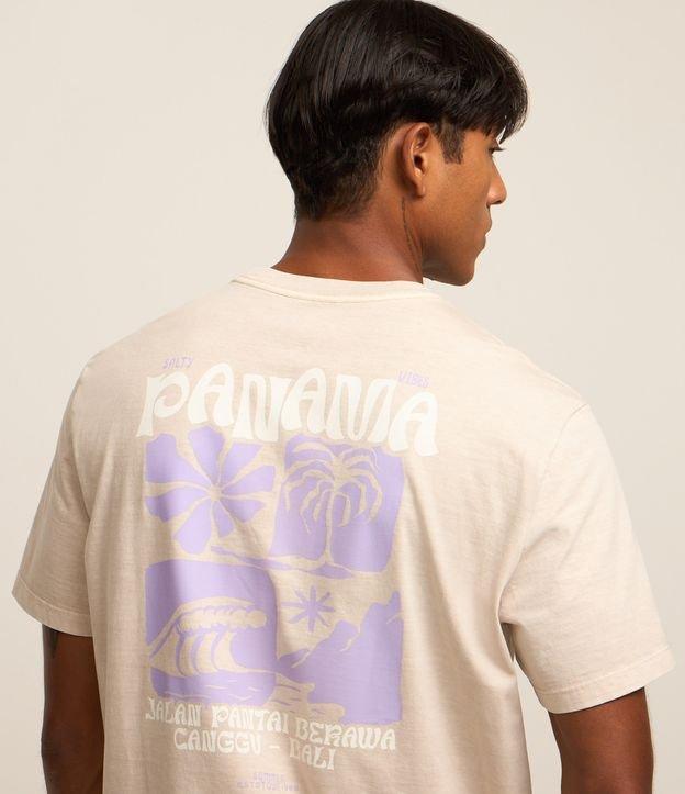 Camiseta Relaxed em Algodão Estonado com Ícones de Praia - 2