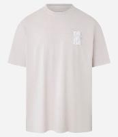 Camiseta Relaxed em Algodão Estonado com Ícones de Praia - 1