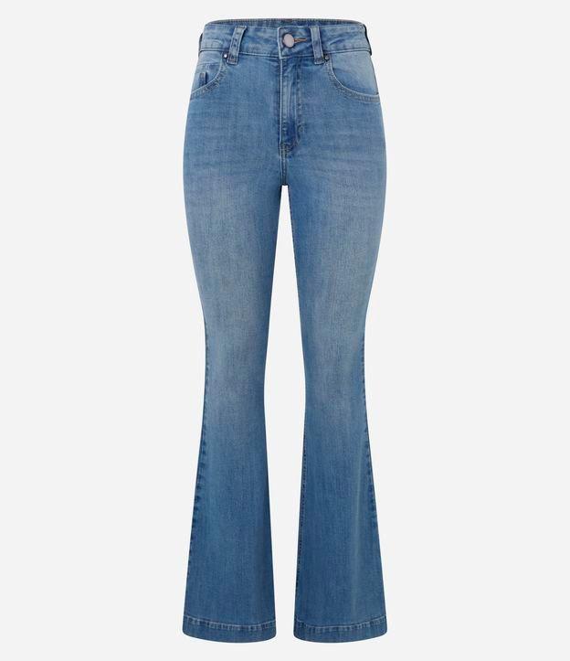 Calça Flare em Jeans com Elastano e Cintura Alta - 1