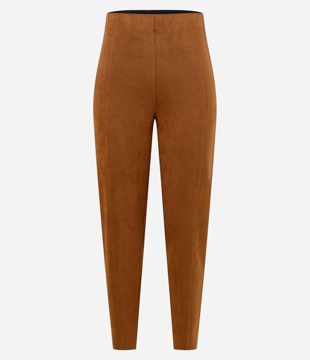 Calça Legging em Suedine e Zíper Lateral - 1