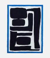 Canga de Praia em Flanela com Contraste e Estampa Geométrica - 1