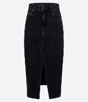 Saia New Midi em Jeans com Fenda Frontal - 1