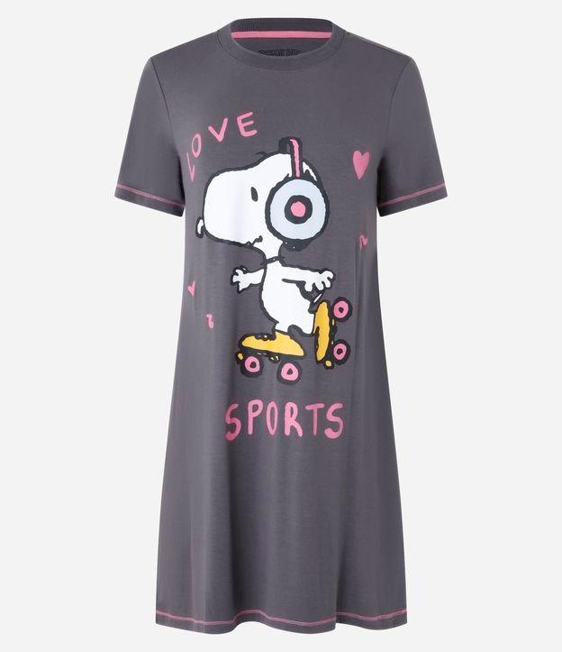 Camisola Curta em Viscose com Estampa Snoopy - 1