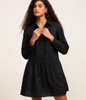 Vestido Curto em Tricoline com Detalhamento de Laise Frontal - 2