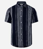 Camisa em Algodão com Textura e Listras Diversas - 1