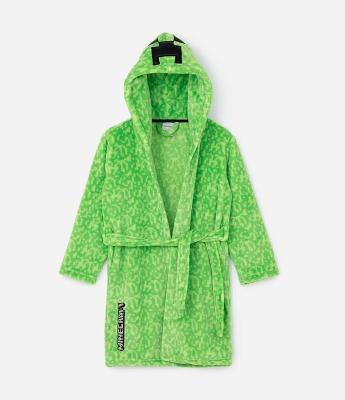 Roupão Infantil em Fleece com Estampa Minecraft -Tam 5 ao 16 Anos