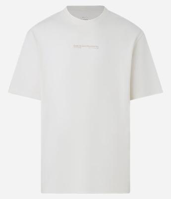 Camiseta Relaxed em Malhão com Estampa Lettering e Mapa
