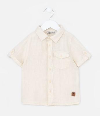 Camisa Infantil em Viscolinho com Bolsinho - Tam 1 a 4 Anos