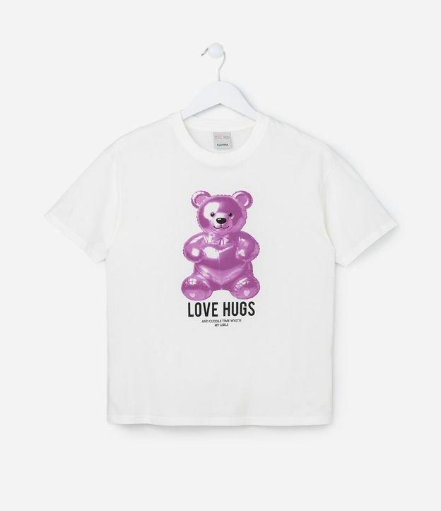 Camiseta Infantil com Estampa Balão de Ursinho - Tam 7 a 14 Anos - 1
