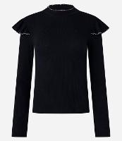 Blusa Manga Longa Texturizada Com Babadinhos - 1