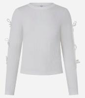 Blusa Canelada em Ribana com Lacinhos nas Mangas - 1