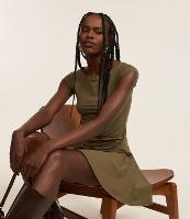 Vestido Curto Ombro a Ombro em Microfibra com Cinto - 2