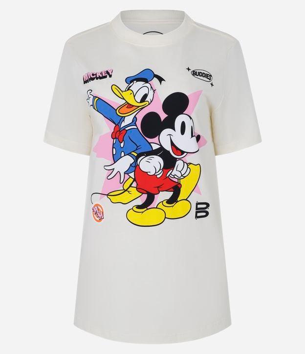 Camiseta Alongada em Algodão Estampa Mickey e Donald - 1