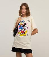 Camiseta Alongada em Algodão Estampa Mickey e Donald - 2