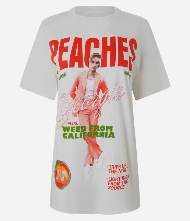 Camiseta T-shirt em Algodão com Estampa Peaches Justin Bieber - 1
