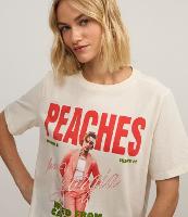 Camiseta T-shirt em Algodão com Estampa Peaches Justin Bieber - 2
