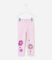 Calça Legging Infantil com Estampa de Florzinhas - Tam 1 a 6 Anos - 1