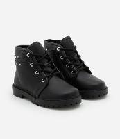 Bota Coturno Infantil com Detalhe de Tachinhas Molekinha - Tam 20 a 25 - 1