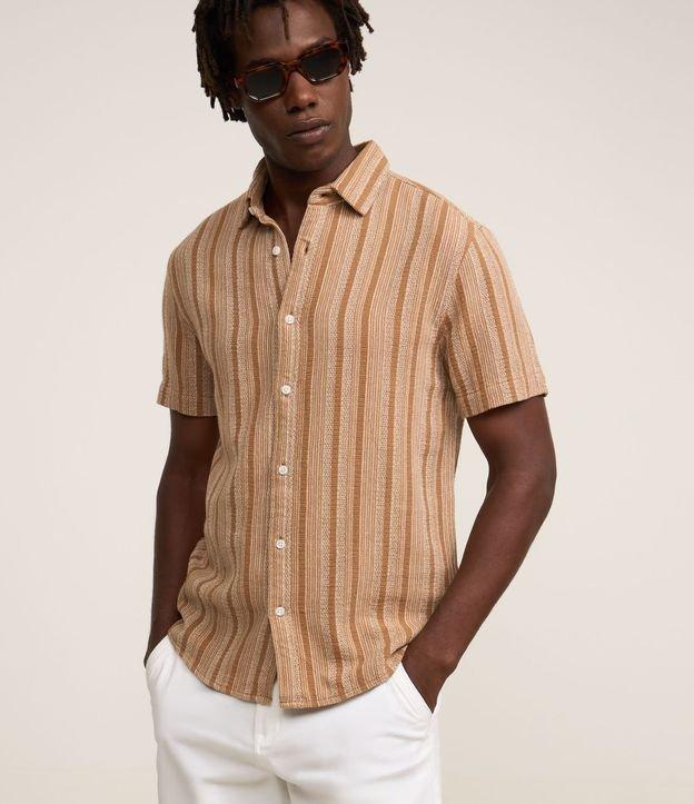 Camisa Regular em Algodão com Listras Verticais - 2