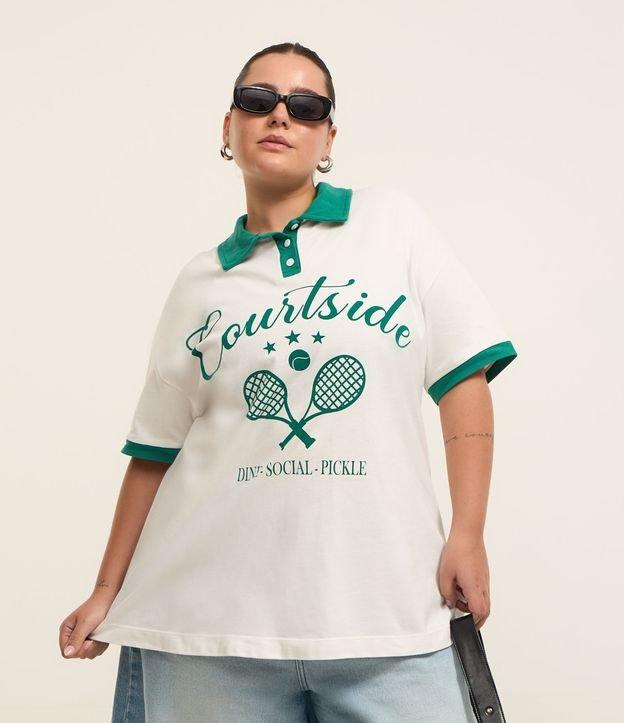 Camiseta Polo Piquet Estampada Courtside Curve & Plus Size - 2