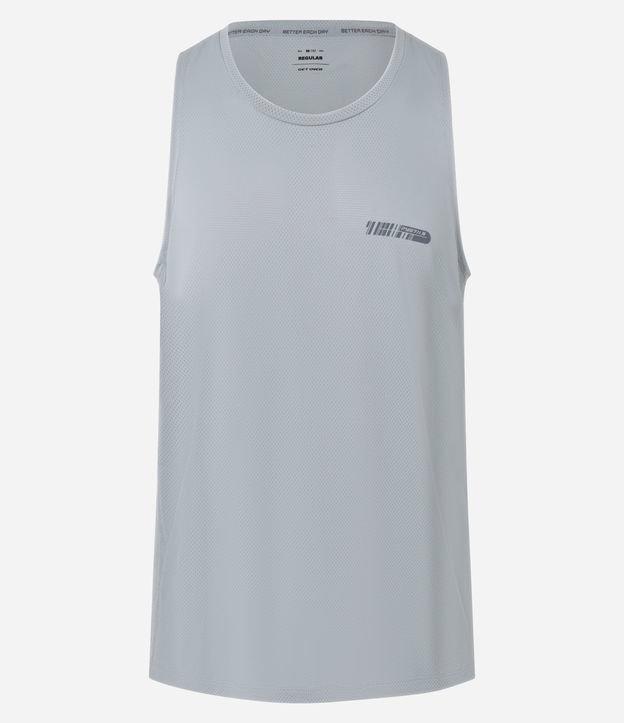 Regata Esportiva em Tecnologia Dry com Estampa Lettering Refletiva - 1