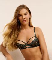 Sutiã sem Bojo com Aro em Renda Floral - 2