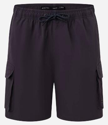 Bermuda em Poliamida com Cós Elástico e Bolso Cargo