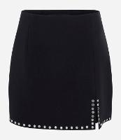 Mini Saia em Alfaiataria com Ilhós na Barra - 1