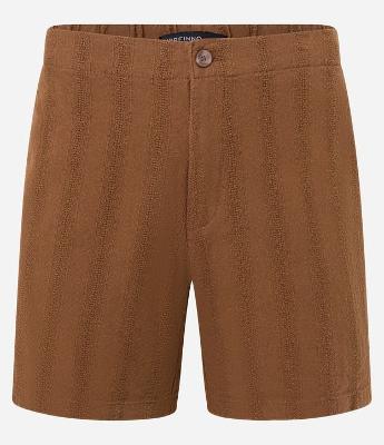 Bermuda em Algodão com Textura e Cós Elástico