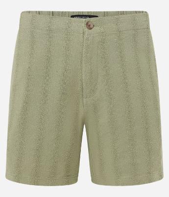 Bermuda em Algodão com Textura e Cós Elástico