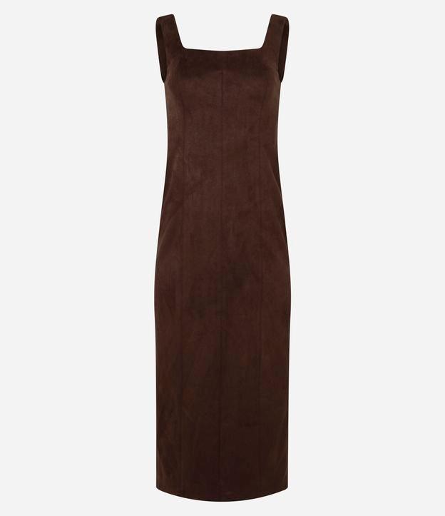 Vestido New Midi em Suede com Recortes - 1