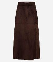Saia New Midi em Suede Transpassada - 1