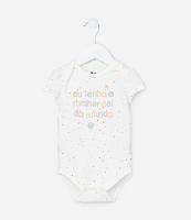 Body Infantil com Lettering Melhor Pai do Mundo - Tam RN a 18 meses - 1