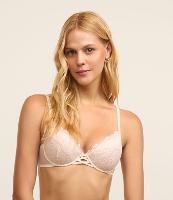 Sutiã Base em Renda com Bojo Oco e Alça Fina - 1