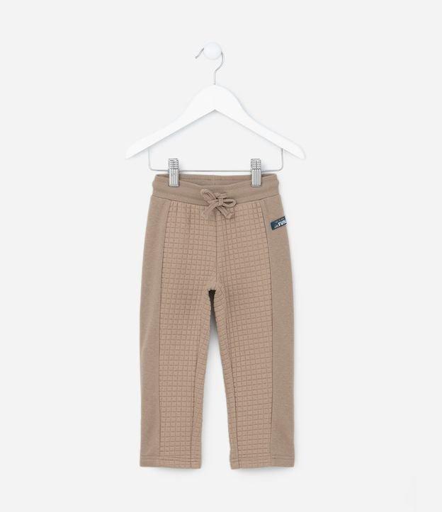 Calça Infantil com Textura Quadriculada - Tam 1 a 5 anos - 1