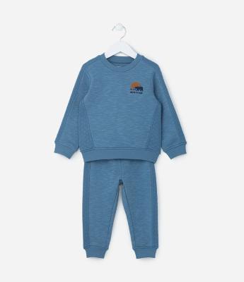 Conjunto Longo Infantil em Moletom Quentinho - Tam 1 a 5 anos