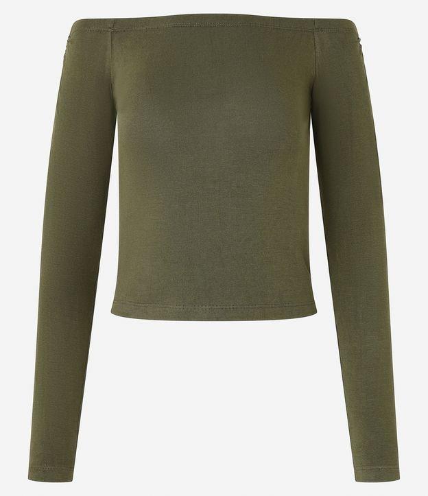 Blusa em Tricô com Decote Canoa - 1