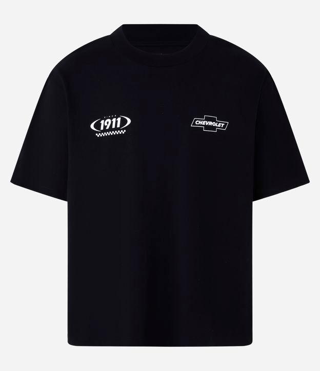 Camiseta Boxy em Malhão com Estampa Chevrolet - 1