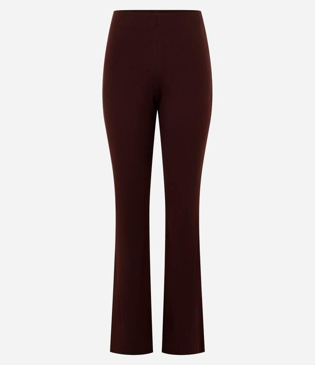 Calça Flare em Ponto Roma com Fenda na Barra - 1