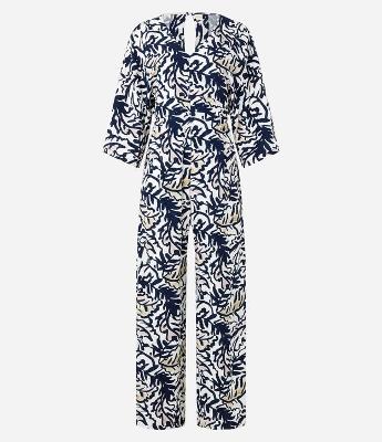 Macacão em Viscose com Elástico na Cintura e Estampa Floral