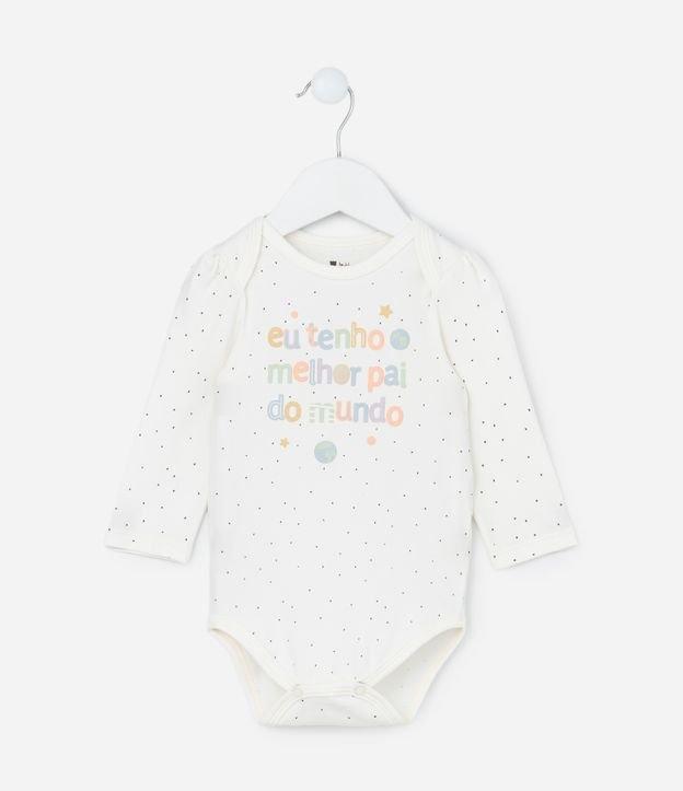 Body Infantil com Lettering Melhor Pai do Mundo -Tam RN a 18 meses - 1
