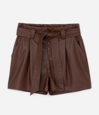 Short em Material Sintético com Amarração Curve & Plus Size