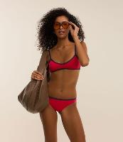 Biquíni Calcinha Básico em Microfibra com Viés Contrastante - 1